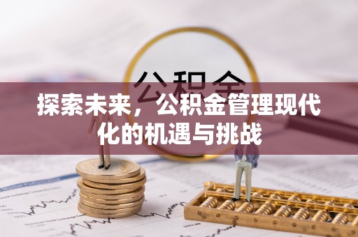 巴楚探索未来，公积金管理现代化的机遇与挑战