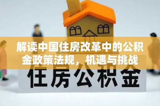 巴楚解读中国住房改革中的公积金政策法规，机遇与挑战