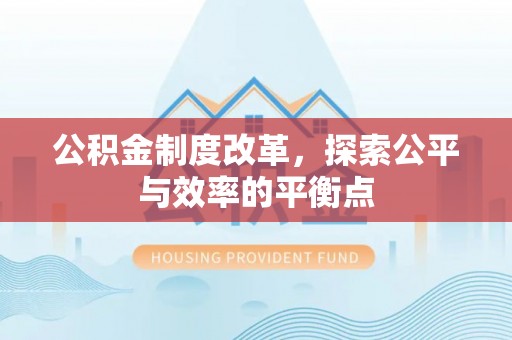 巴楚公积金制度改革，探索公平与效率的平衡点