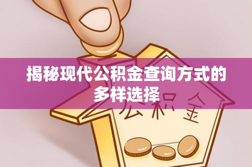 巴楚揭秘现代公积金查询方式的多样选择