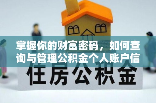 巴楚掌握你的财富密码，如何查询与管理公积金个人账户信息