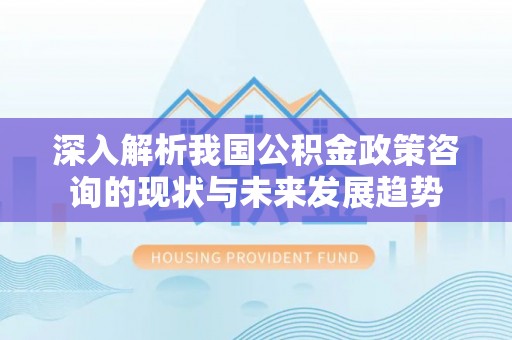 巴楚深入解析我国公积金政策咨询的现状与未来发展趋势