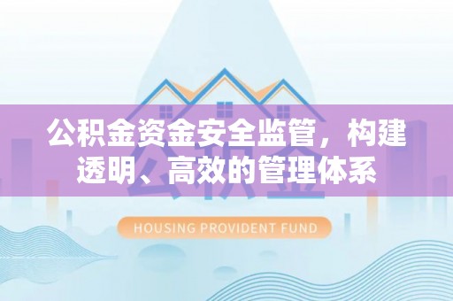 巴楚公积金资金安全监管，构建透明、高效的管理体系
